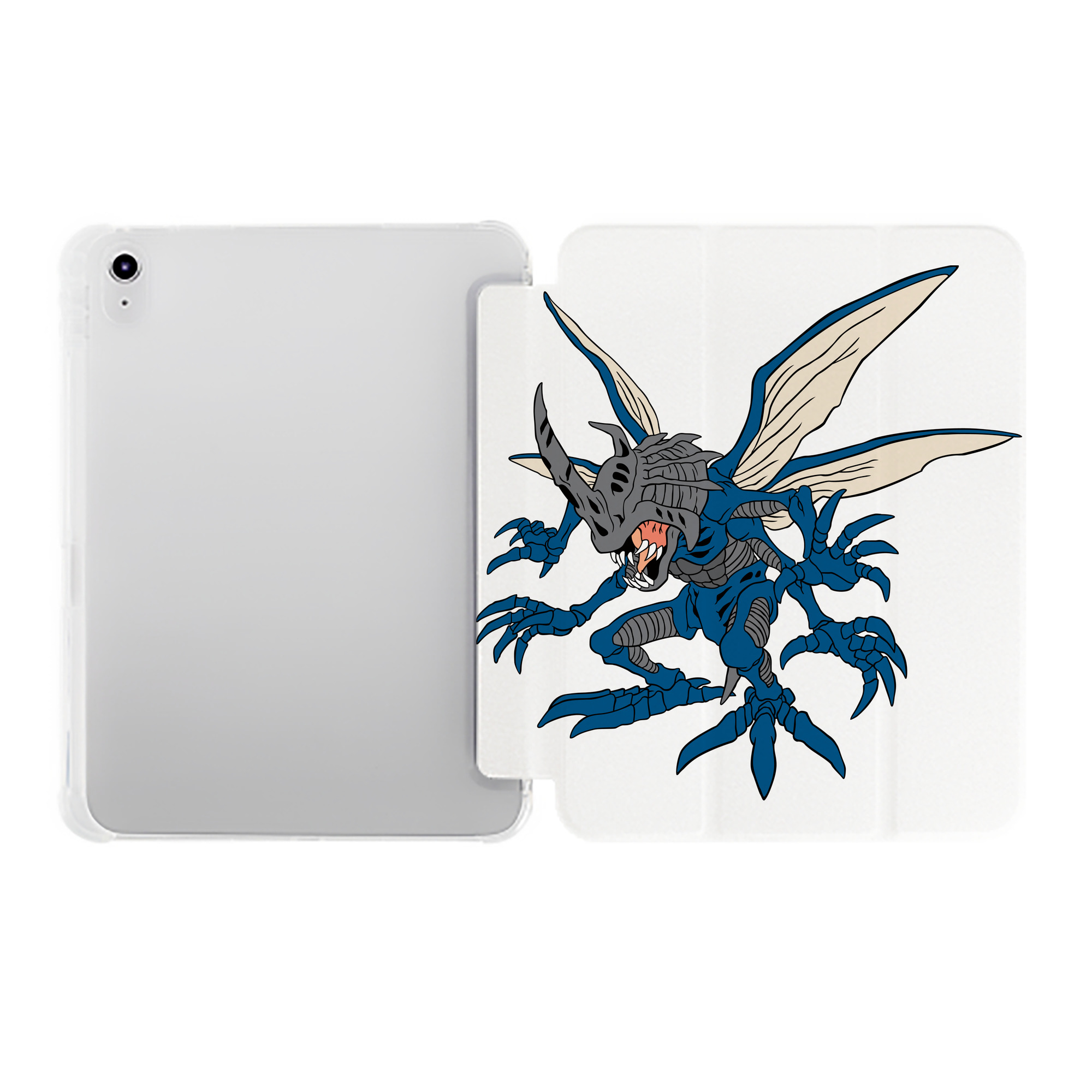 （画像用） Digimon デジタルモンスター/デジモン IPad ケース ペン収納付き 三つ折りスタンド PUレザー×シリコン 対応機種9.5/10.5/10.9インチ